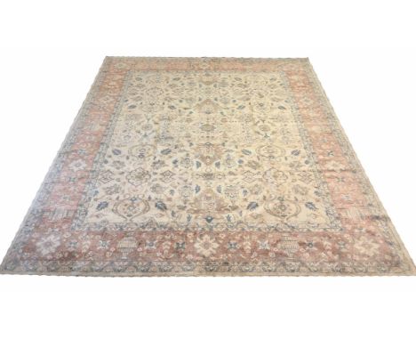 ZIEGLER SULTANABAD CARPET, 300cm x 245cm, all over palmette and vine design on an ivory field within multiple corresponding b