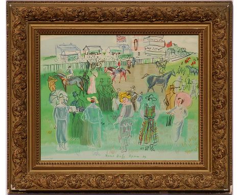 RAOUL DUFY '40 Courses', lithograph, ref: Solier, 40cm x 50cm, framed and glazed.