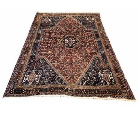 VINTAGE QASHQAI CARPET, 250cm x 176cm.