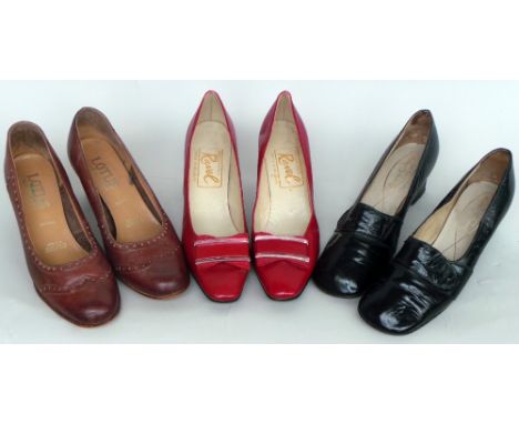 A selection of vintage shoes mainly from the 60s and 70s to include Lotus and Ravel. Six pairs in total. (12)