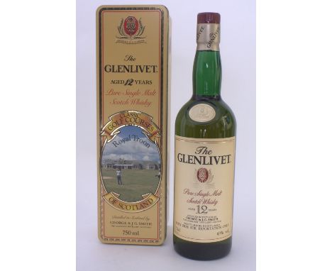 Glenlivet 12 year old Single Malt Scotch Whisky. Classic Golf Courses Collection, Royal Troon. 40% 70cl.