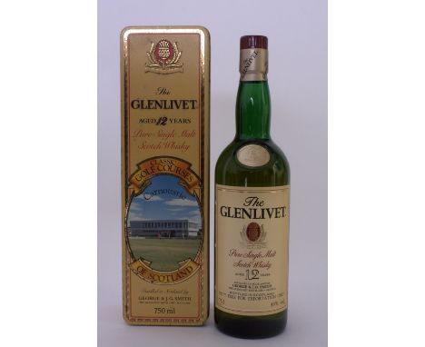 Glenlivet 12 year old Single Malt Scotch Whisky. Classic Golf Courses Collection, Carnoustie. 40% 70cl.