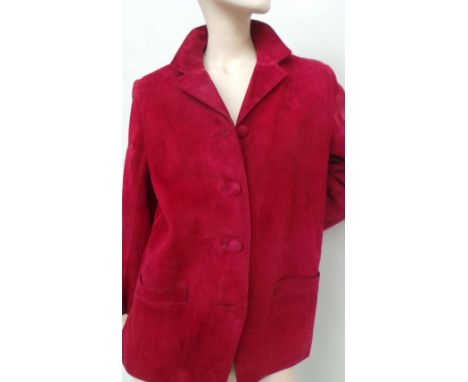 Two vintage fur coats - one knee length, one calf - both in good condition. A further 1960s plum suede jacket in lovely condi
