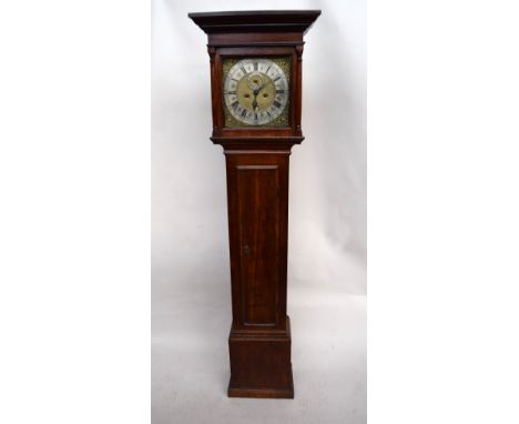 A George III longcase clock, the dial signed Jn Harding Ringwood, gilt metal dial with Roman numerals and date aperture, 12in