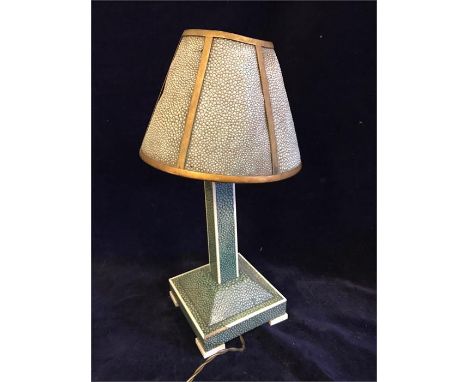 An Art Deco Shagreen lamp