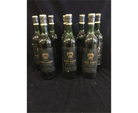 Eight Bottles of Chateau Hestein-Marbuzet Saint-Estephe 1975 wine