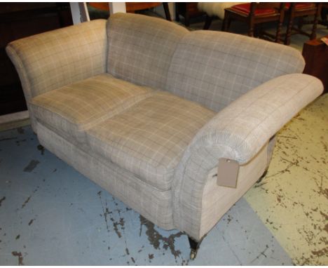 DROP END SOFA, Edwardian soft wool weave upholstered with drop arm, 170cm x 79cm H x 90cm.