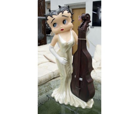 BETTY BOO FIGURE, large, 'Playing in the band' on raised base, 97cm H.