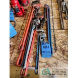 (LOT) PIPE WRENCHES