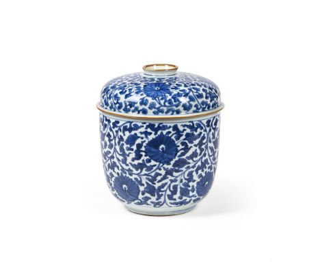 A CHINESE BLUE AND WHITE BOWL AND COVER KANGXI PERIOD (1662-1722) 26cm diameter, 29.5cm high(This lot is offered without rese