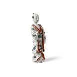 A JAPANESE IMARI PORCELAIN FIGURE OF A MAN, EDO PERIOD