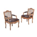 A PAIR OF LOUIS XV CARVED BEECH FAUTEUILS À LA REINE, CIRCA 1760