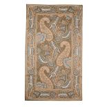 A FRENCH WOVEN RUG OR TAPESTRY IN AUBUSSON STYLE
