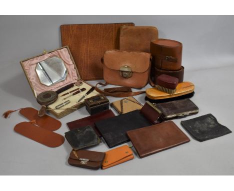 A Small Collection of Vintage Ladies Cases, Cash Tin, Manicure Set etc 