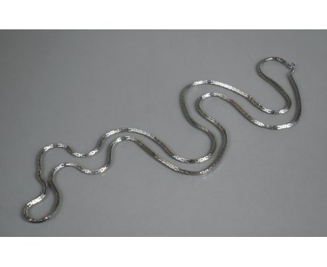 A Vintage Henkel and Grosse Silver Tone Box Style Link Necklace, 120cms Long approx and Dating to 1973, Damage to Spring Ring