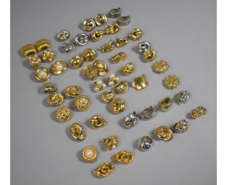A Very Large Collection of Ladies Vintage Designer Clip on Earrings to include Grosse, Givenchy, Trifari, Ciro Etc 