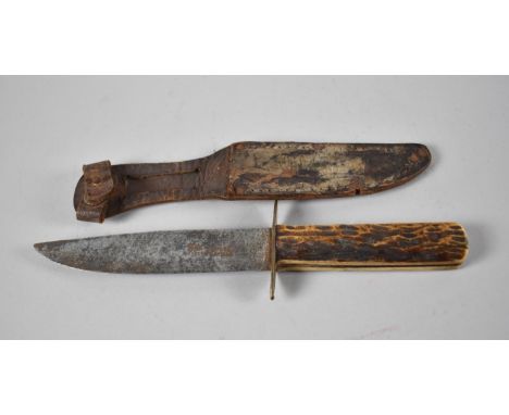A Vintage Bone Handled Hunting Knife by Taylor of Sheffield 