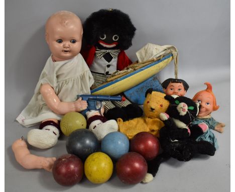 A Collection of Vintage Toys and Doll, Pond Yacht (AF) etc 