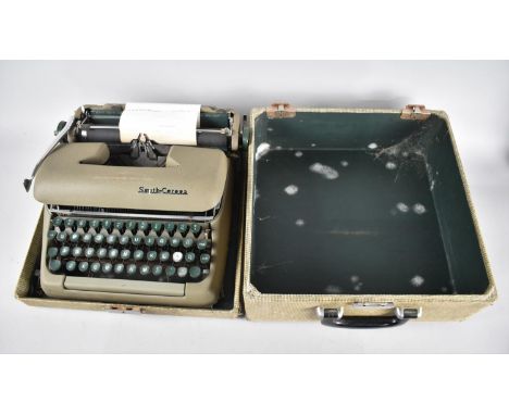 A Vintage Smith Corona Manual Portable Typewriter 