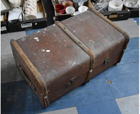 A Vintage Travelling Trunk, 75cm wide 