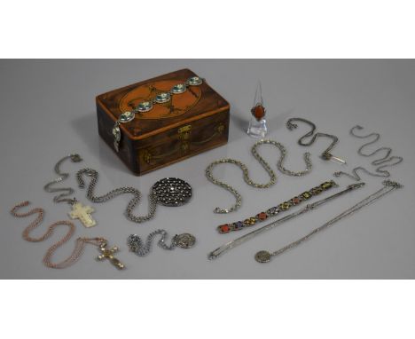 A Collection of Silver, Gilt Silver and Silver Coloured Metal Vintage Costume Jewellery to include Micro Mosaic Style Italian