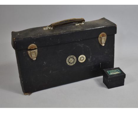 A Vintage St Johns Ambulance First Aid Case with Contents and an Ingram's India Rubber Syringe 