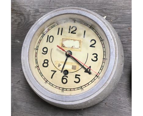 Clock From A Russian Boat Approx Diameter 8 inches 