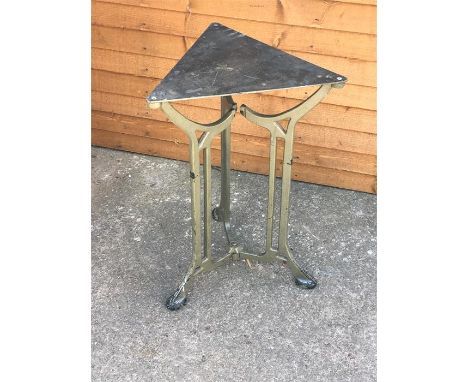 Art Deco Cast Iron Table Base, 29 Inches Inches Height, 18 Inches Width