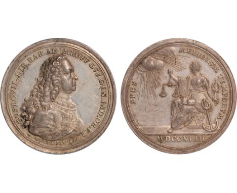 Commemorative Medals, Dutch East India Company, Gustav Wilhelm, Baron van Imhoff (1705–1750), Reception at the Cape of Good H