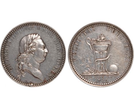 Commemorative Medals, George III, Recovery From Illness, silver medal, 1789, by J-P Droz, laur. bust r., rev. FELICITAS PVBLI