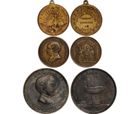 Commemorative Medals, British Empire, Louis Napoléon, Prince Imperial (1856-1879), Baptism, white metal medal, 1856, by Labou