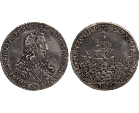 Commemorative Medals, Charles I, the Dominion of the Sea, small silver medal, 1630, by Nicolas Briot, bust of Charles I r., w