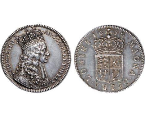 Commemorative Medals, Charles II, Restoration, so-called Pattern Broad, 1660, in silver, by Thomas Simon, crowned and draped 