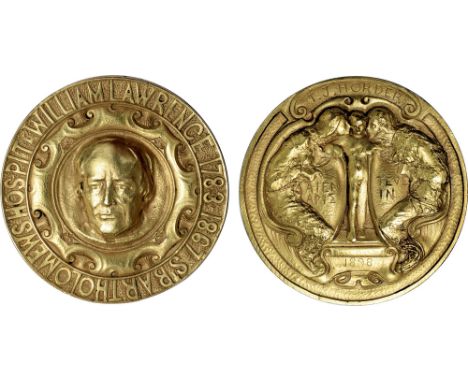 Commemorative Medals, The Lawrence Memorial for St. Bartholomew’s Hospital, Sir Alfred Gilbert’s gold medal, awarded 1898 to 