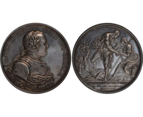 Commemorative Medals, William, Duke of Cumberland (1721-1765), The Battle of Culloden, silver medal, 1746, by Richard Yeo, ar