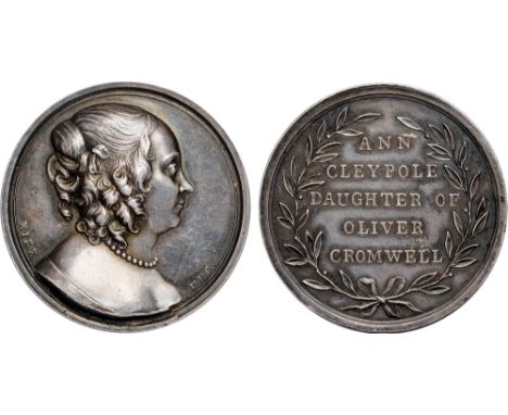 Commemorative Medals, Elizabeth Claypole (1629-1658), second daughter of Oliver Cromwell, silver medal, c.1750, by J. Kirk af