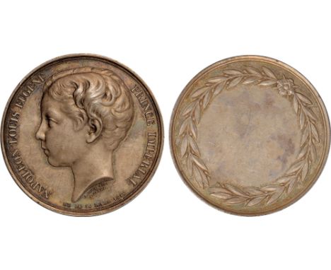 Commemorative Medals, British Empire, Louis Napoléon, Prince Imperial (1856-1879), silver medal, 1863, by A. Bovy and Jules-C