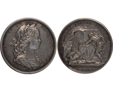 Commemorative Medals, France, Louis XV (1710-1715-1774), Chamber of Justice established, silver medal, 1716, by J. C. Roettie