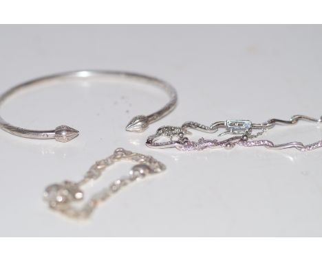 3 Silver Bracelets &amp; 1 Silver Bangle 