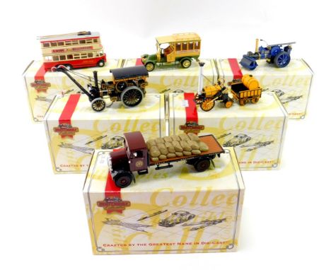 Six Matchbox Collectables die cast vehicles, boxed, with certificates, comprising 1931 Diddler Trolley., 1910 Renault Motor B