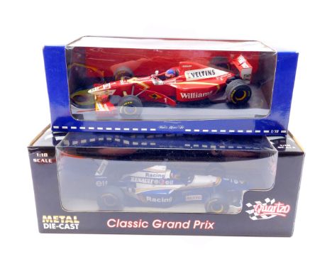 A Paul's Model Art die cast racing car, Williams Mecachrome Launch Version 1998, Jacques Villeneuve, and a Quartzo Classic Gr