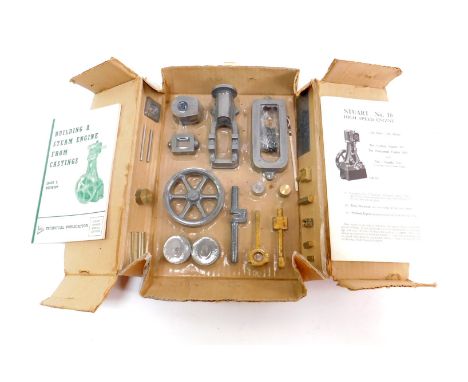A set of Stuart No.10 High Speed Engine Castings, together with an instruction leaflet and a booklet by Edgar T Westbury on b