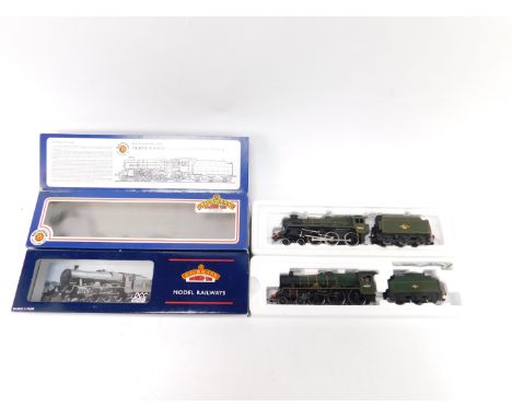 A Bachmann 00 gauge Jubilee Class locomotive Baroda, BR green livery, 4-6-0, 45611, together with a Standard Class locomotive