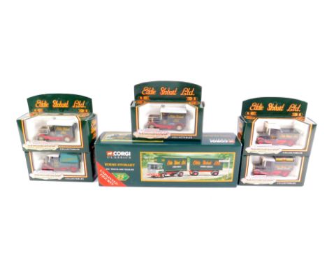 A Corgi Eddie Stobbart AEC Truck and Trailer,  25th Anniversary, 97369, together with five Eddie Stobbart Limited Motoring Me