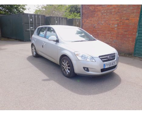 A Kia Cee'd LS, FY59 RZS, petrol, five door hatchback, 1591cc, silver, circa 57,755 recorded miles, first registered 14/09/20