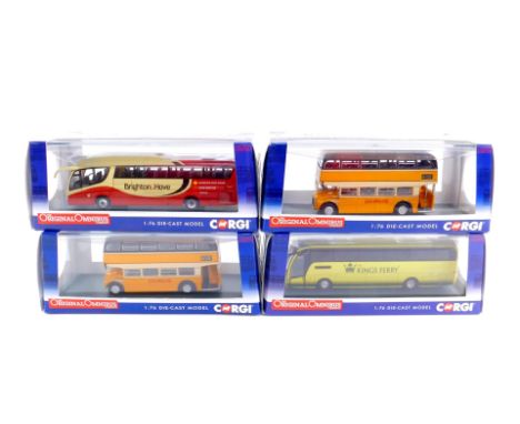 Corgi limited edition die cast models The Original Omnibus Company, comprising two Routemaster East Midlands 16 Clipstone., C