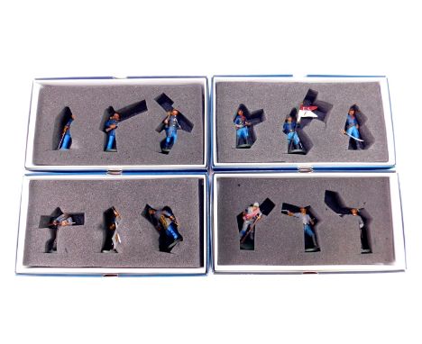 Oryon Collection hand painted American Civil War metal soldiers, boxed, comprising Union Calvary 1st Division (Gettisburg) 18