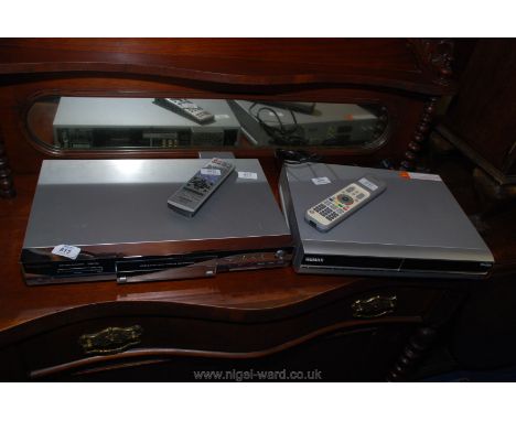 Panasonic DVD recorder and digi box  with controllers