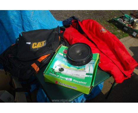 Jacket XL, bags, digi box and speaker