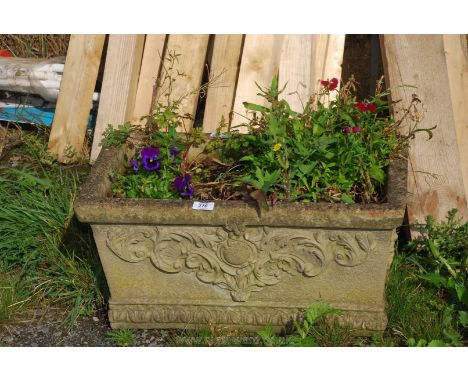 Rectangular garden planter, 2' x 13" x 12" 